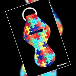 5/25$🆕Autism/Puzzle chapstick holder keychain